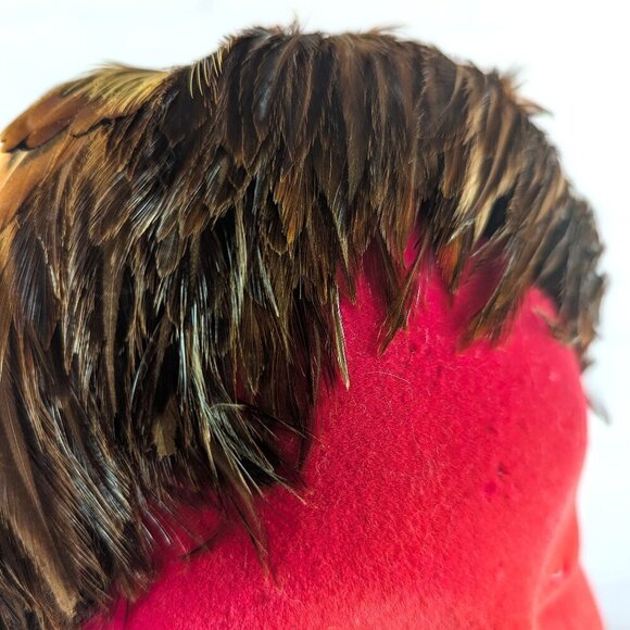 Vintage Linda Farrell Pheasant Fascinator Headband Hat main image 15